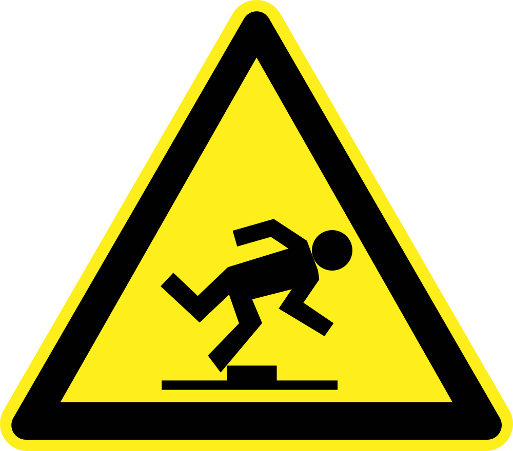 OnlineLabels Clip Art Trip Hazard Warning Sign